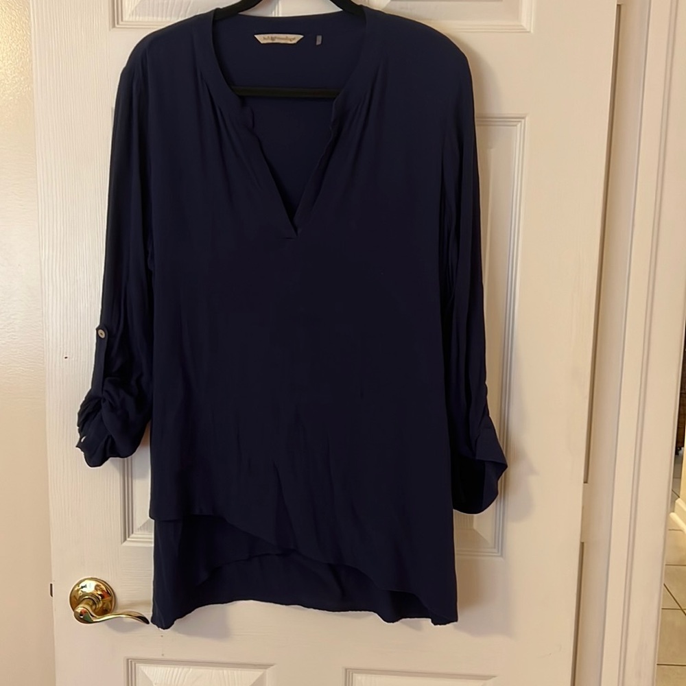 Soft Surroundings Navy blouse, Large
